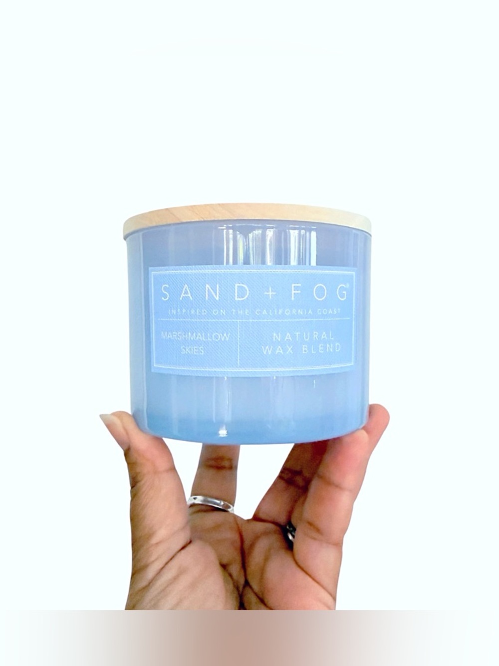 Sand + Fog Marshmallow Skies Large Scented Candle - Blue